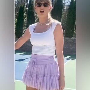 Popflex Piroquette Skort in digital lavender as seen on Taylor Swift